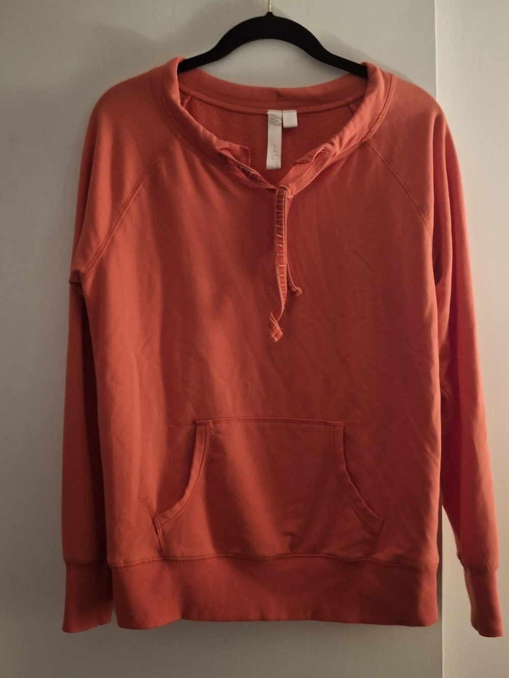 GreenTea Women's Crewneck Pullover Sweater - Coral Orange